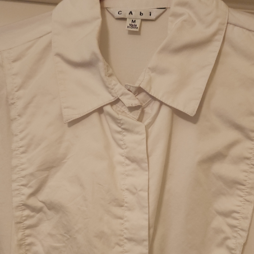 Cabi White Button-Up Shirt